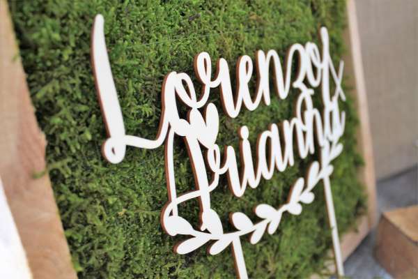 cake topper matrimonio ecofrendly